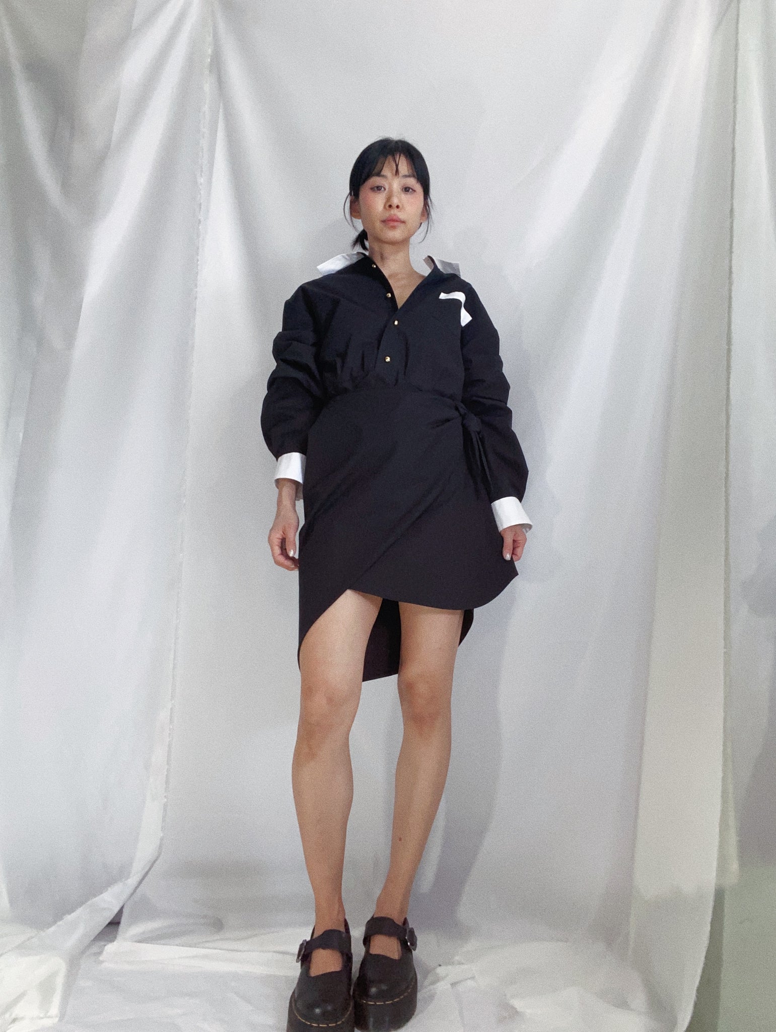 The Shirt Dress in Black and White  SABRINA SL