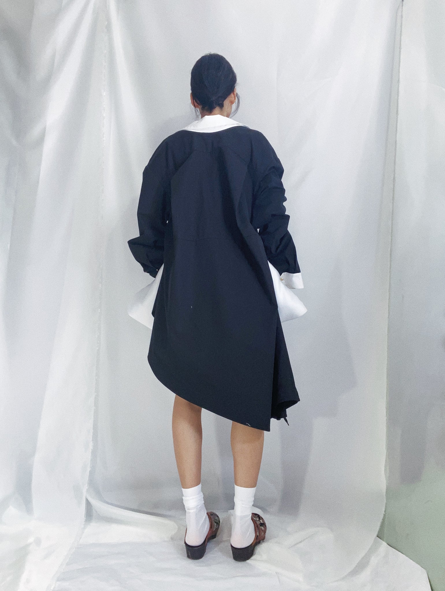 catherine walker black cocktail dress The Shirt Dress in Black and White – SABRINA SL